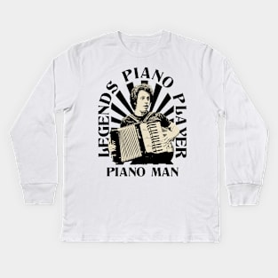 Classic Piano Player 1970s Kids Long Sleeve T-Shirt